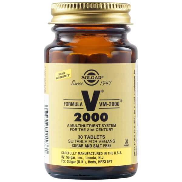 SOLGAR Formula VM-2000 30 Tablets (Πολυβιταμίνη για Ενέργεια & Τόνωση του Οργανισμού)