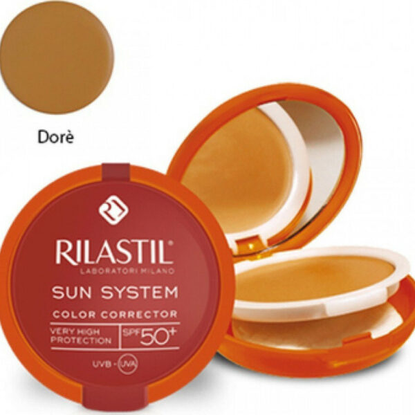 RILASTIL Sun System Αντηλιακή Uniforming Compact Cream 02 Dore SPF50+ 10gr
