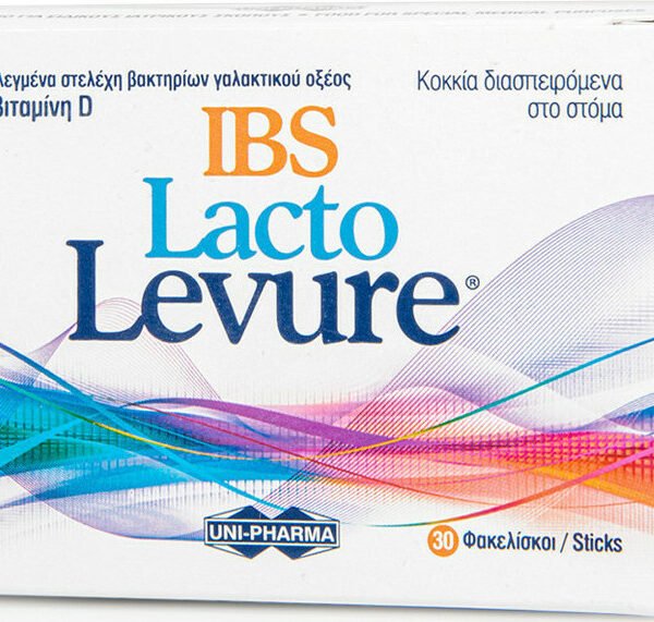 UNI-PHARMA Lacto Levure IBS-Συμπλήρωμα Προβιοτικών Για Άτομα Με Σύνδρομο Ευερέθιστου Εντέρου 30 Φακελίσκοι