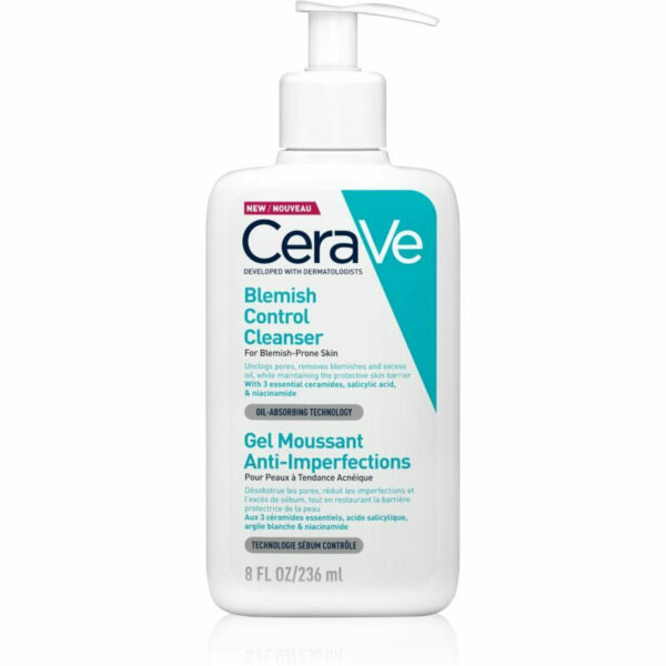 CERAVE Blemish Control Cleanser Gel-Καθαρισμού Προσώπου Για Δέρμα Με Τάση Ακμής Με Σαλικυλικό Οξύ Και Ceramides 236ΜL