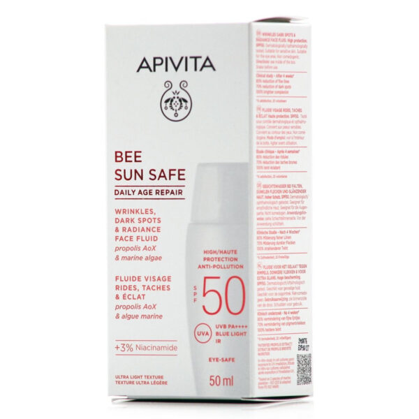 APIVITA Bee Sun Safe Λεπτόρρευστη Κρέμα Λάμψης Για Ρυτίδες & Πανάδες