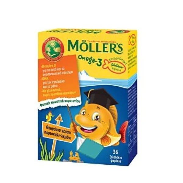 MOLLERS Ζελεδάκια Με Γεύση Πορτοκάλι-Λεμόνι 36gum