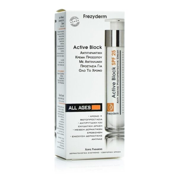 FREZYDERM Active Block SPF25-Αντιγηραντική Κρέμα Ημέρας 50 ML