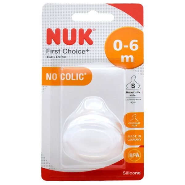 NUK First Choice Θηλή No Colic Silicone 0-6 Small
