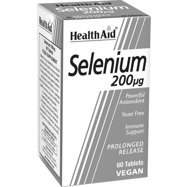 5019781020010_1 HEALTH AID Selenium Σελίνιο 200mg, 60Ταμπλέτες - Image 1
