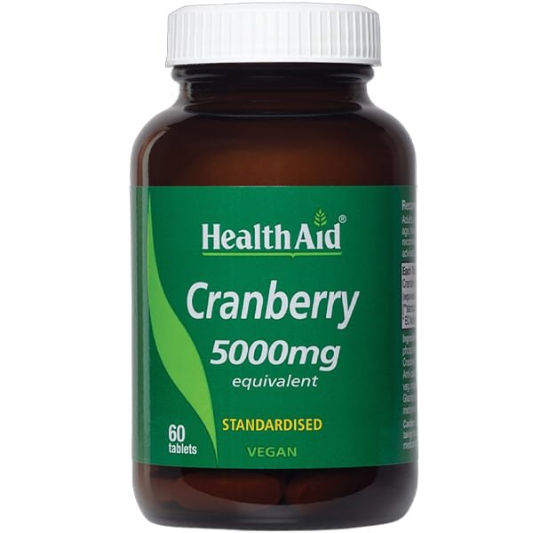 5019781025749_1 HEALTH AID Cranberry 5000mg Extract, 60 Tablets - Image 1