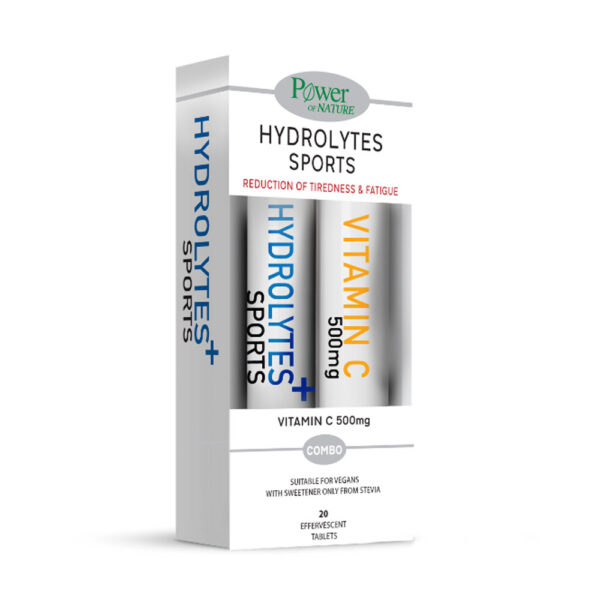 POWER HEALTH Combo Hydrolytes Sports, 20eff.tabs & Vitamin C 500mg, 20eff.tabsPower