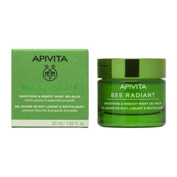 APIVITA Bee Radiant Gel-Balm Νύχτας Για Λείανση Και Αναζωογόνηση