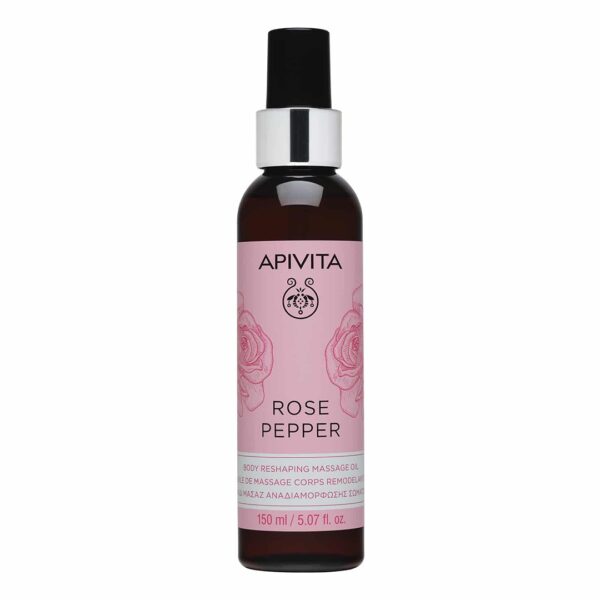 APIVITA Rose Pepper Λάδι Μασάζ Αναδιαμόρφωσης Σώματος με Ροζ Πιπέρι 150ml