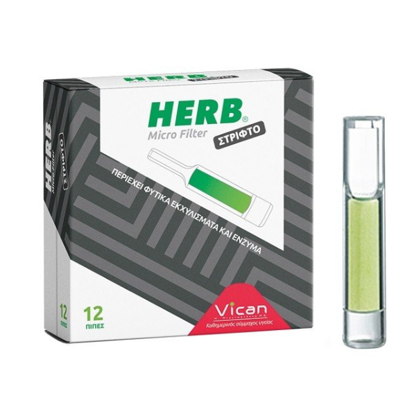 5204559065090_0 HERB Πίπες Micro Filter-Ανταλλακτικά Φίλτρα Για Στριφτό Τσιγάρο 12ΤΜΧ - Image 1