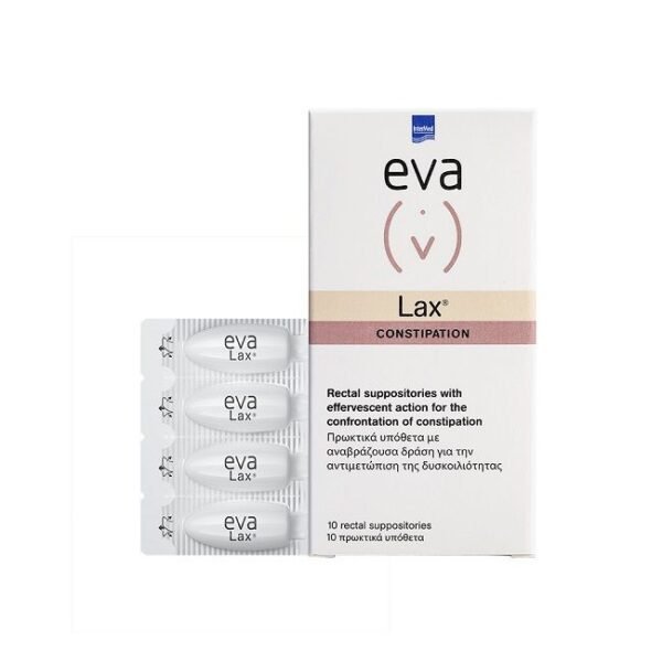 INTERMED Eva Lax-Πρωκτικά Υπόθετα Με Αναβράζουσα Δράση Για Άμεση Και Φυσική Ανακούφιση Της Δυσκοιλιότητας