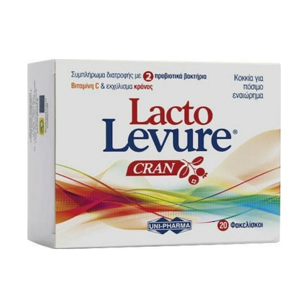 5206938413409 UNI-PHARMA Lacto Levure Cran-Συμπλήρωμα Διατροφής Με Εκχύλισμα Από Cranberries 20 Φακελίσκοι - Image 1