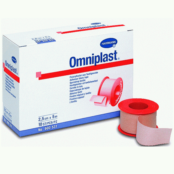 HARTMANN Omniplast Yφασμένες Tαινίες Στερέωσης (2.5cm x 5m), 1τεμ
