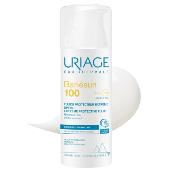 URIAGE Bariesun 100 Extreme Protective Fluid SPF50+, Υψηλής Προστασίας Λεπτόρευστη Κρέμα Για Δέρμα μη Ανεκτικό Στον Ήλιο 50ML