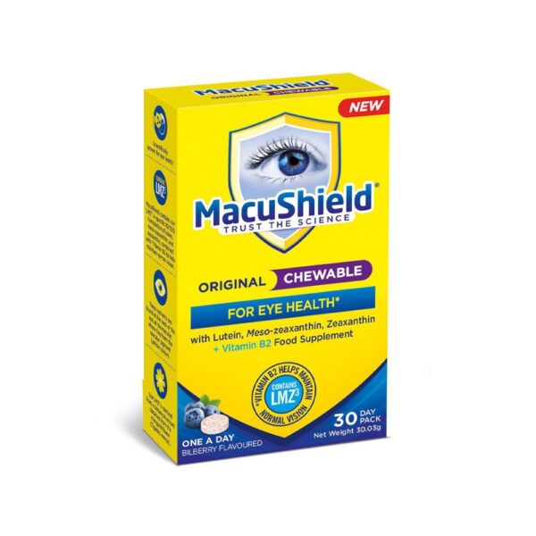 MACUSHIELD Original+ Chewable Συμπλήρωμα Διατροφής για την Υγεία των Ματιών 30 Μασώμενα Δισκία