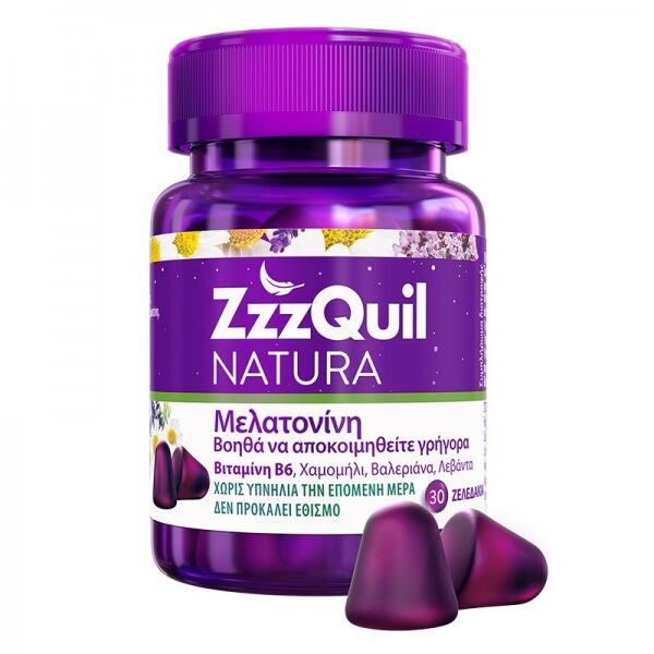 ZzzQuil Natura Συμπλήρωμα Διατροφής Με Μελατονίνη 30 Ζελεδάκια