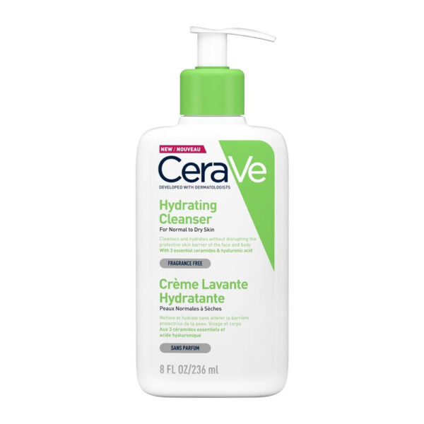 CERAVE Hydrating Cleanser-Ενυδατική Μη Αφρίζουσα Κρέμα Καθαρισμού Για Πρόσωπο Και Σώμα Με Υαλουρονικό Οξύ Ceramides Και Γλυκερίνη 236ML