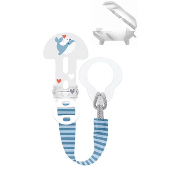 9001616833786--600x600 MAM Κορδέλα Πιπίλας Twist Clip And Cover Blue Φάλαινα - Image 1