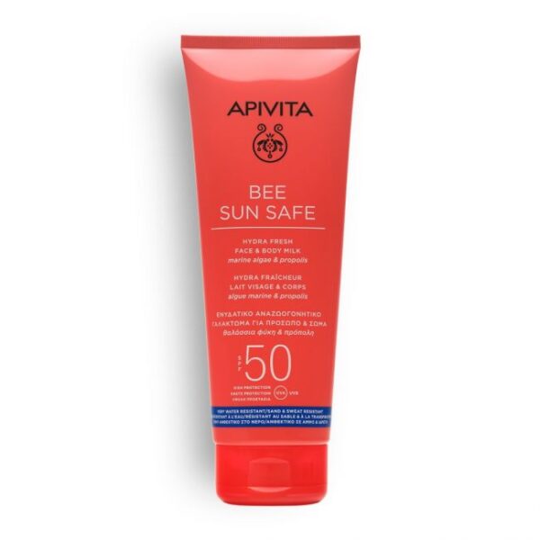 APIVITA Bee Sun Safe Ενυδατικό Αναζωογονητικό Γαλάκτωμα Για Πρόσωπο Και Σώμα SPF50