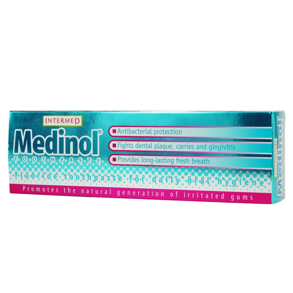 abada5f3ec974f97f524b0d1dd7cfcbd INTERMED Medinol Toothpaste-Φθοριούχος Καθημερινή Οδοντόπαστα 100ML - Image 1