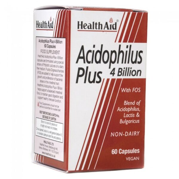 HEALTH AID Acidophilus Plus 4 Billion 60 Caps