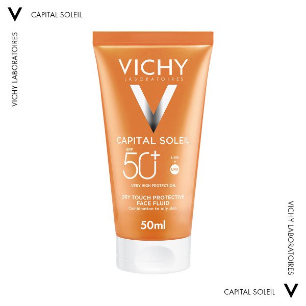 ad460c7c2715f0ba2b0ac82d9042b6a2 VICHY Capital Soleil Αντηλιακή Κρέμα Προσώπου Dry Touch SPF50+ Για Ματ Αποτέλεσμα 50ml - Image 1
