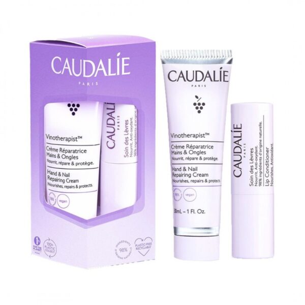 CAUDALIE  Promo Vinotherapist Hand And Nail Cream 30ml And Lip Conditioner  4,5g