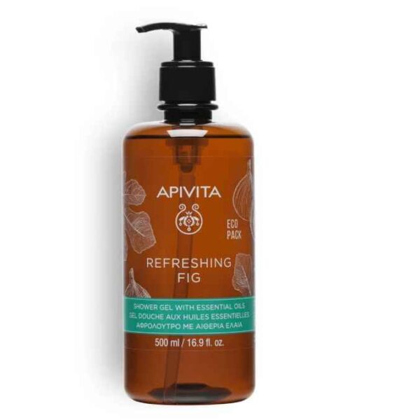 APIVITA Refreshing Fig Αφρόλουτρο Με Αιθέρια Έλαια Ecopack 500ml