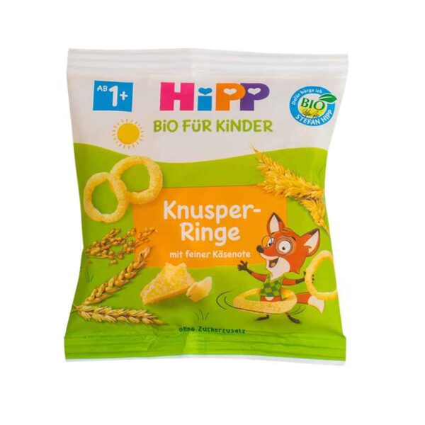 HIPP Τραγανά Τυροδαχτυλίδια 25gr (1ο Χρόνο)