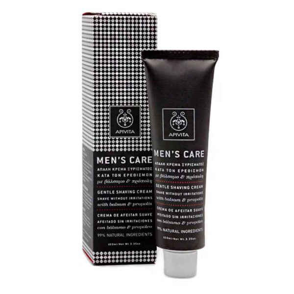 APIVITA Men's Care Απαλή Κρέμα Ξυρίσματος Κατά Των Ερεθισμών