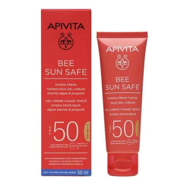 APIVITA Ενυδατική Κρέμα-Gel Προσώπου Με Χρώμα SPF50 50ML