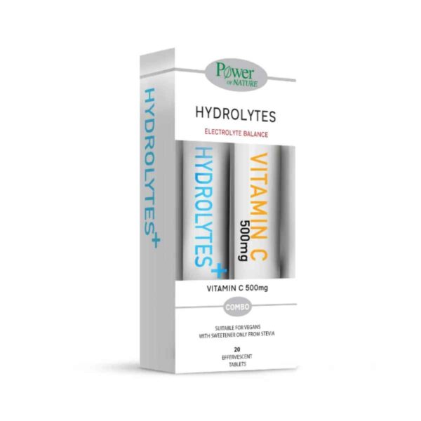 POWER HEALTH Hydrolytes Stevia - Ηλεκτρολύτες + Δώρο Vit C 500mg 20 Αναβράζοντα δισκία