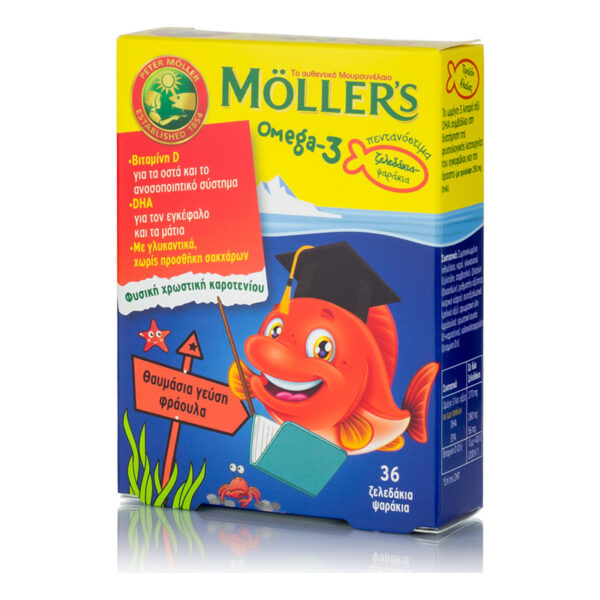 MOLLERS Ζελεδάκια Με Γεύση Φράουλα 36gum