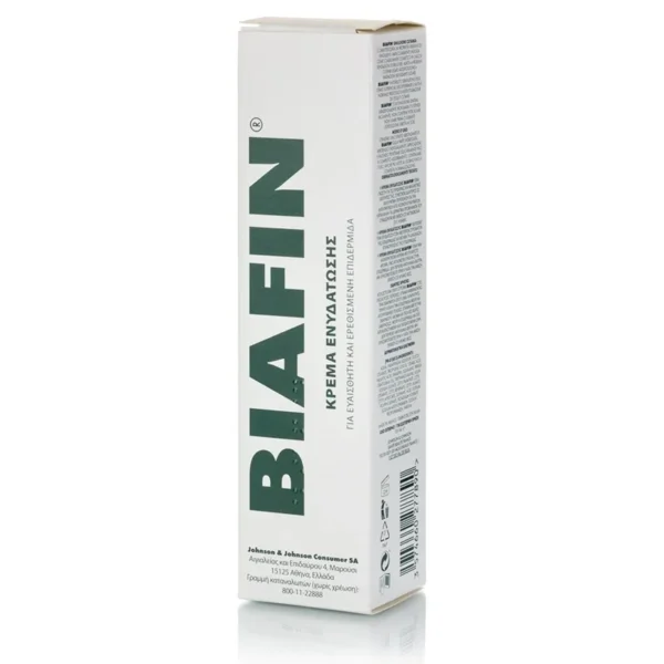 JOHNSON AND JOHNSON Biafin Κρέμα Ενυδάτωσης Για Ερεθισμένη Επιδερμίδα 100ML