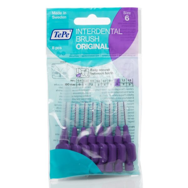 TEPE Original Μεσοδόντια Βουρτσάκια 1.1mm Μωβ 8τμχ