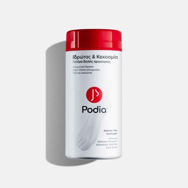 PODIA Athletes Feet - Πούδρα Διπλής Προστασίας Ποδιών - Ιδρώτας & Κακοσμία 100G