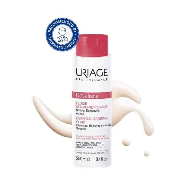 αρχείο λήψης (32) URIAGE Roseliane Dermo-Cleansing Fluid, Ντεμακιγιάζ για Δέρμα με Ερυθρότητα 250ML - Image 1