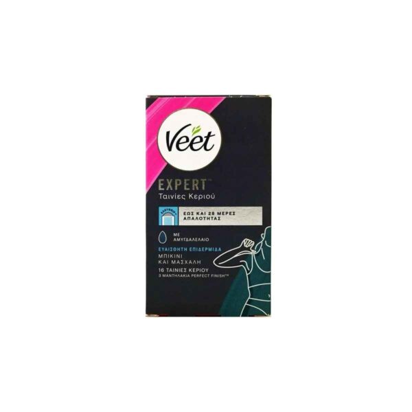 VEET Ταινίες Αποτρίχωσης Μπικίνι Κρύο Κερί για Ευαίσθητες Επιδερμίδες 16τεμ