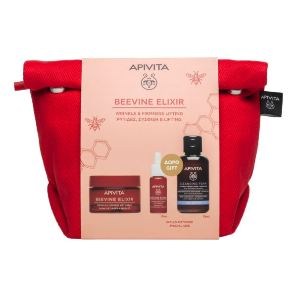 APIVITA Beevine Elixir Σετ Περιποίησης Για Ρυτίδες, Σύσφιξη Και Lifting - Ελαφριά Υφή