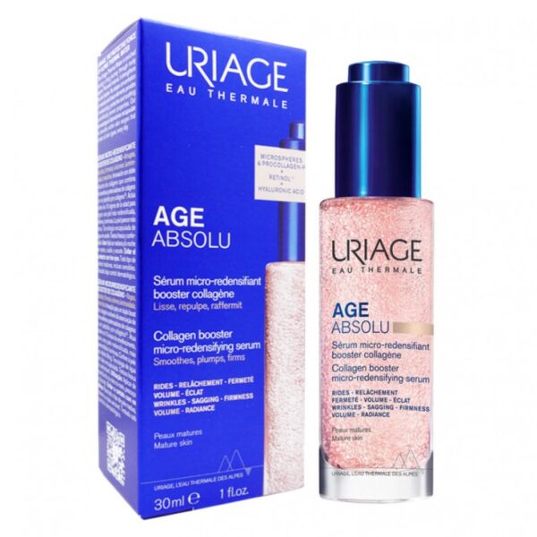 URIAGE Age Absolu Collagen Booster Micro-Redensifying Serum, Ορός Προσώπου για Σύσφιξη Λείανση & Γέμισμα 30ML