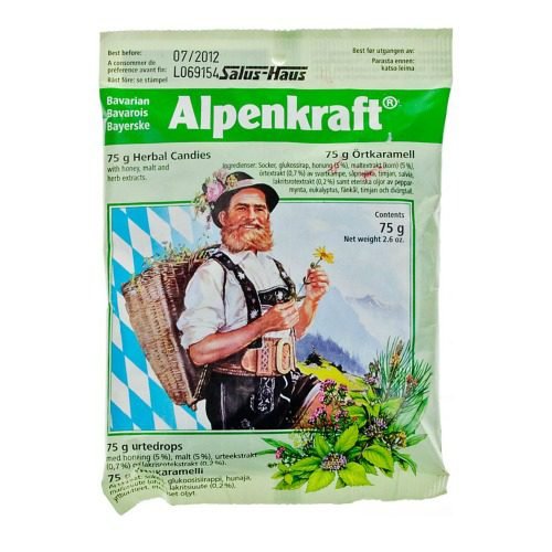 4004148018121 POWER HEALTH Salus Alpenkraft καραμέλες που μαλακώνουν το λαιμό 75G - Image 1