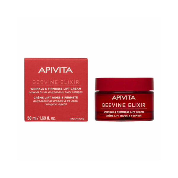 APIVITA Beevine Elixir Wrinkle & Firmness Lift Cream Rich - Αντιρυτιδική Κρέμα Ημέρας Πλούσιας Υφής 50ml