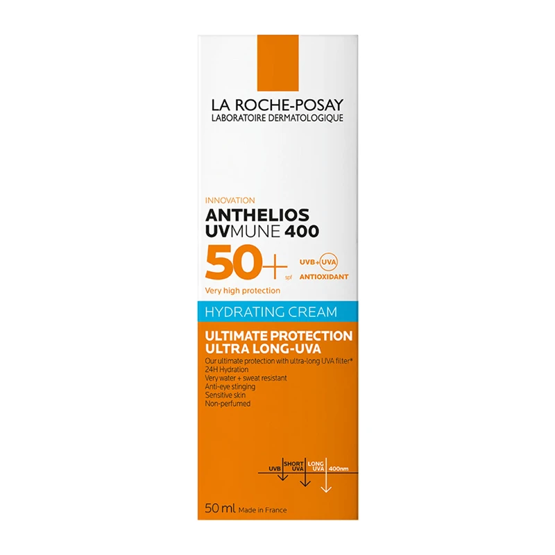 b27ed01f8a7e3cd0354c10f5965f48b9.jpeg LA ROCHE POSAY Anthelios UVmune 400 Hydrating Cream SPF50-Αντηλιακή Ενυδατική Κρέμα Προσώπου Χωρίς Άρωμα 50ML - Image 1