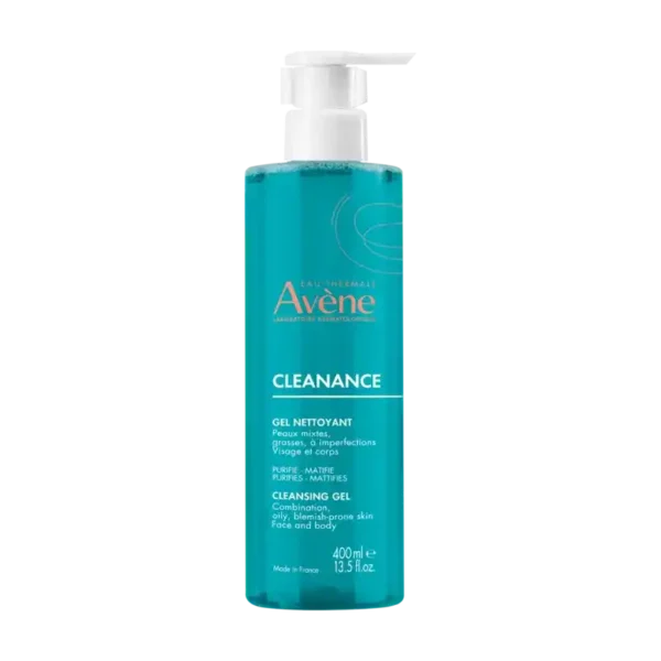 AVENE Cleanance Gel Nettoyant - Τζελ Καθαρισμού Προσώπου & Σώματος για Λιπαρό με Τάση Ακμής Δέρμα 400ML