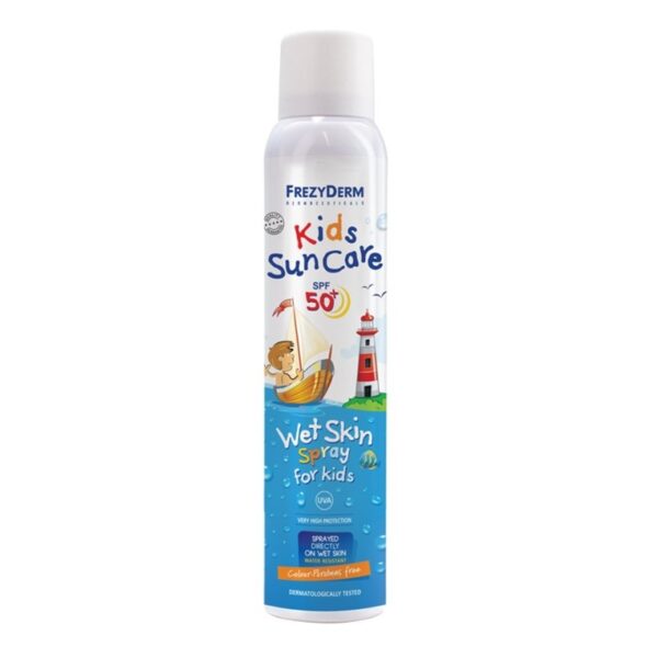 FREZYDERM Kids Sun Care SPF50-Wet Skin Spray Παιδικό Αντηλιακό Σπρέι