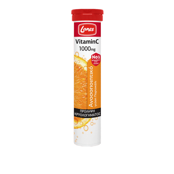 LANES Vitamin C 1000mg Eff.tab (Γεύση Πορτοκάλι)