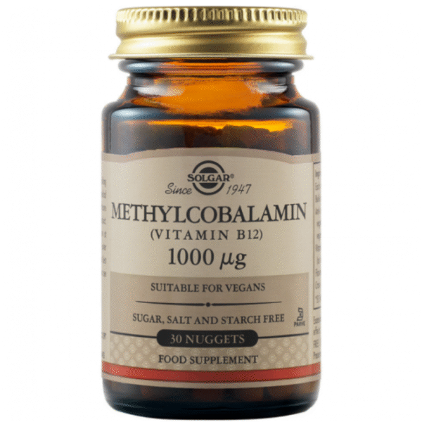 SOLGAR Methylcobalamin Vitamin B12 Υπογλώσσια Δισκία 30 Nuggets