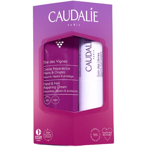 CAUDALIE PROMO The Des Vignes Hand And Nail Cream-Ενυδατική Κρέμα Χεριών Kai Νυχιών 30ml Και Lip Conditioner Για Ενυδάτωση Tων Χειλιών 4,5gr