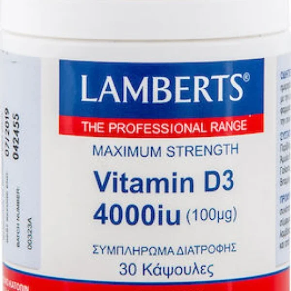 LAMBERTS Vitamin D3 4000iu (100μg) 30Tab
