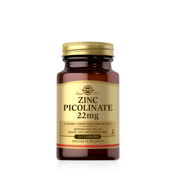 SOLGAR Zinc Picolinate 22MG 100Tabs